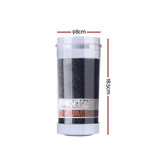 Devanti Water Cooler Dispenser Tap Water Filter Purifier 6-Stage Filtration Carbon Mineral Cartridge Pack of 3 - Magdasmall
