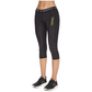 DIADORA Ladies Compression Sports 3/4 Tights Gym Yoga Thermals - Black - 16