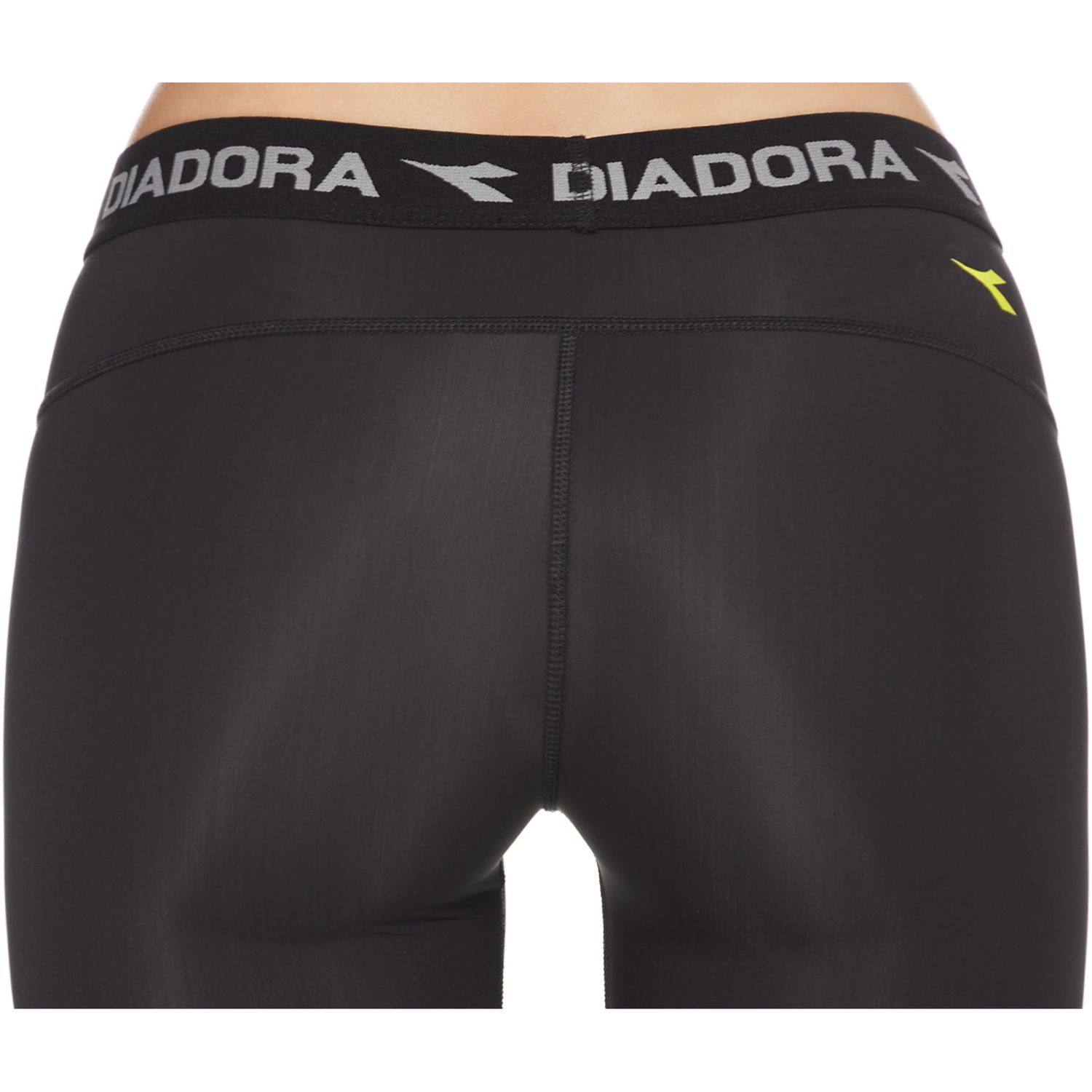 DIADORA Ladies Compression Sports 3/4 Tights Gym Yoga Thermals - Black - 16