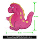 Dinosaur Pink Shaped Kids Filled Cushion