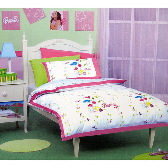 Disney Barbie Embroidery Quilt Cover Set Single