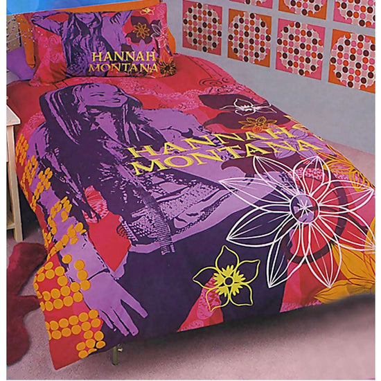 Disney Hannah Montana Purple Quilt Cover Set Single