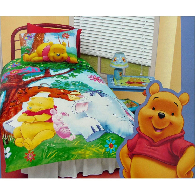 Disney Winnie The Pooh Quilt Cover Set Sleeping Under The Tree Double - Magdasmall