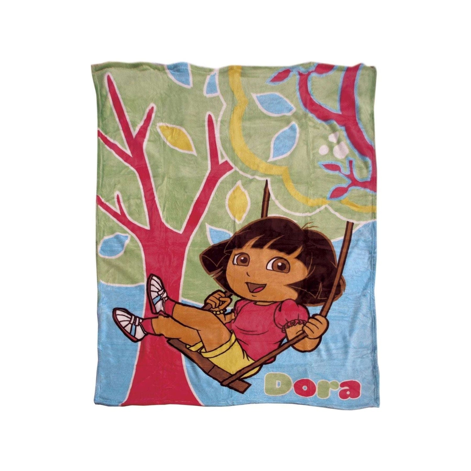 Dora The Explorer Garden Coral Fleece Blanket 140 x 190cm - Magdasmall
