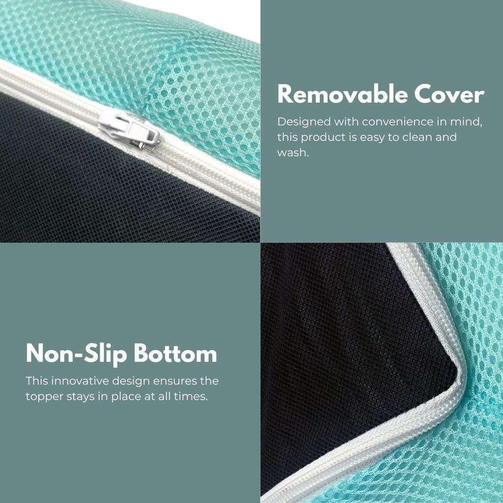 Dual Layer Mattress Topper 2/3/4 inch with Gel Infused