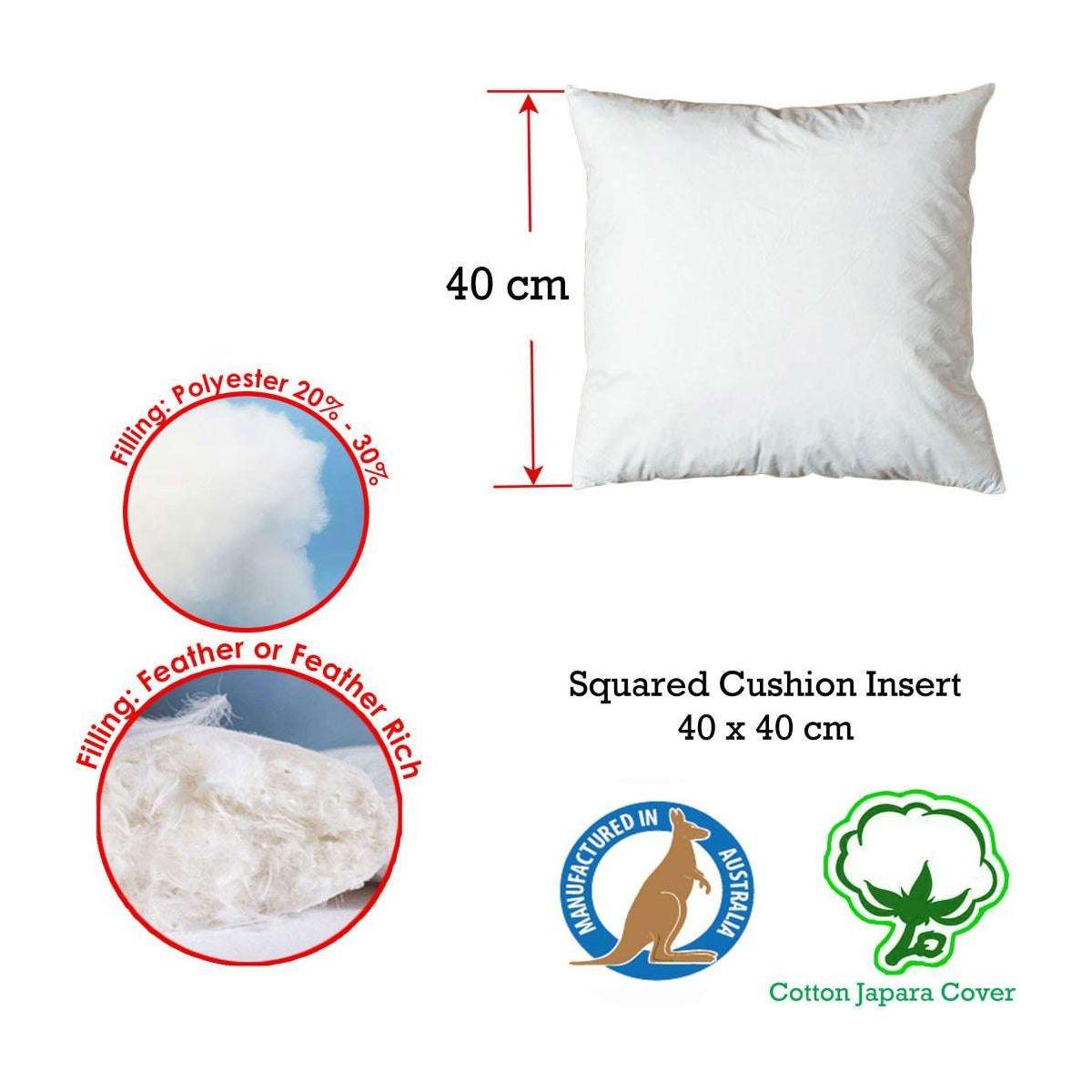 Duck Feather Rich Fill Cushion Inserter Square 40 x 40cm - Magdasmall
