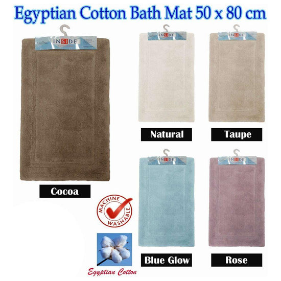 Egyptian Cotton Bath Mat 50x80 cm Rose - Magdasmall