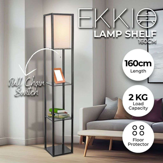 EKKIO Floor Vintage Lamp Shelf 160CM (Black) EK-FLS-100-MY