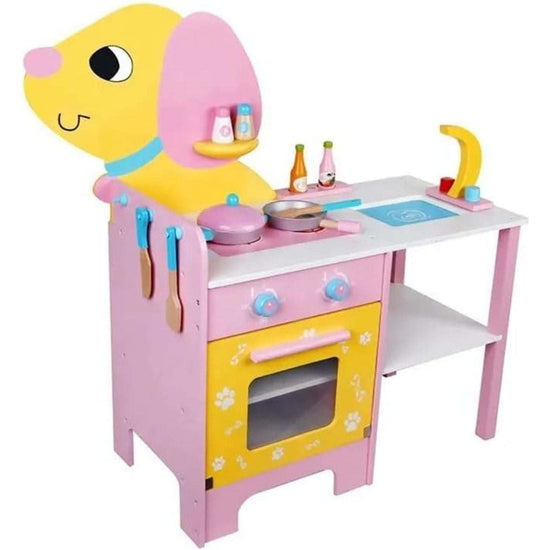 EKKIO Wooden Kitchen Playset for Kids (Puppy Shape Kitchen Set) EK-KP-108-MS