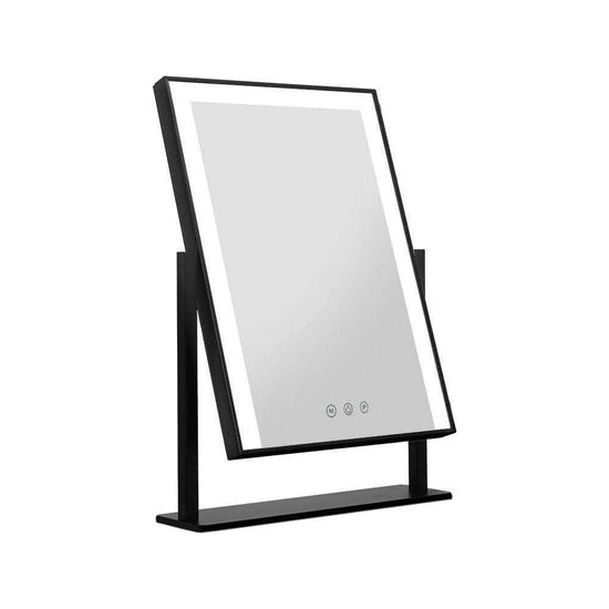 Embellir Makeup Mirror 25x30cm with Led light Lighted Standing Mirrors Black