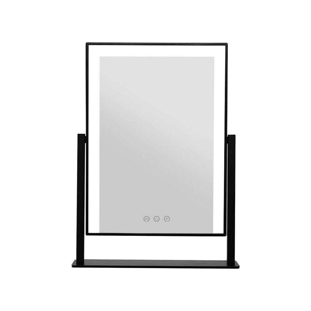 Embellir Makeup Mirror 25x30cm with Led light Lighted Standing Mirrors Black