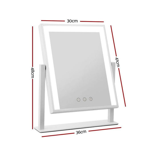 Embellir Makeup Mirror 30x40cm with Led light Lighted Standing Mirrors White