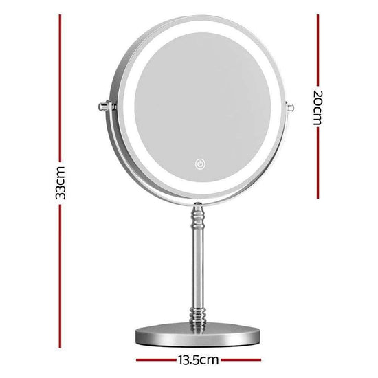 Embellir Makeup Mirror LED Light Cosmetic Round 360° Rotation 10X Magnifying