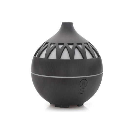 Essential Oil Aroma Diffuser - 180ml USB LED Dark Wood Mist Humidifier