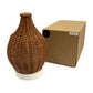 Essential Oil Aroma Diffuser and Remote - 100ml Rattan Woven Mist Humidifier