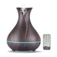 Essential Oil Aroma Diffuser and Remote - 400ml Tulip Dark Ultrasonic Humidifier