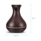 Essential Oil Aroma Diffuser and Remote - 400ml Tulip Dark Ultrasonic Humidifier