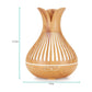 Essential Oil Aroma Diffuser and Remote - 500ml Flower Top Wood Mist Humidifier