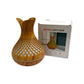 Essential Oil Aroma Diffuser and Remote - 500ml Vase Flower Wood Mist Humidifier