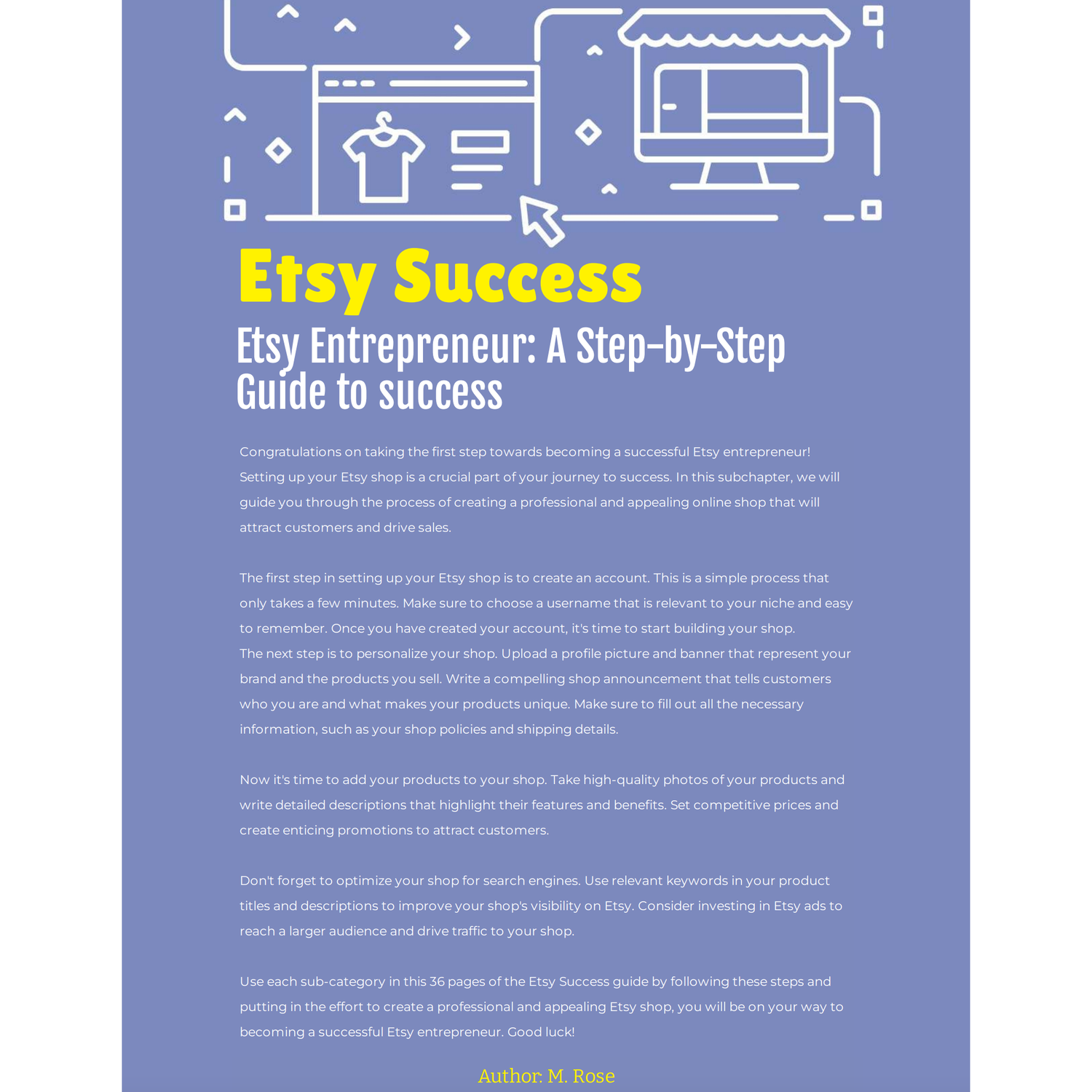 Etsy Entrepreneur: Your Step-by-Step Guide to Etsy Success, eBook- Instant Download - Pg36