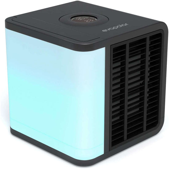 Evapolar evaLIGHT Plus Personal Portable Air Cooler and Humidifier, Desktop Cooling Fan, for Home and Office, with USB Connectivity and Colorful Built-in LED Light, Black (EV-1500)