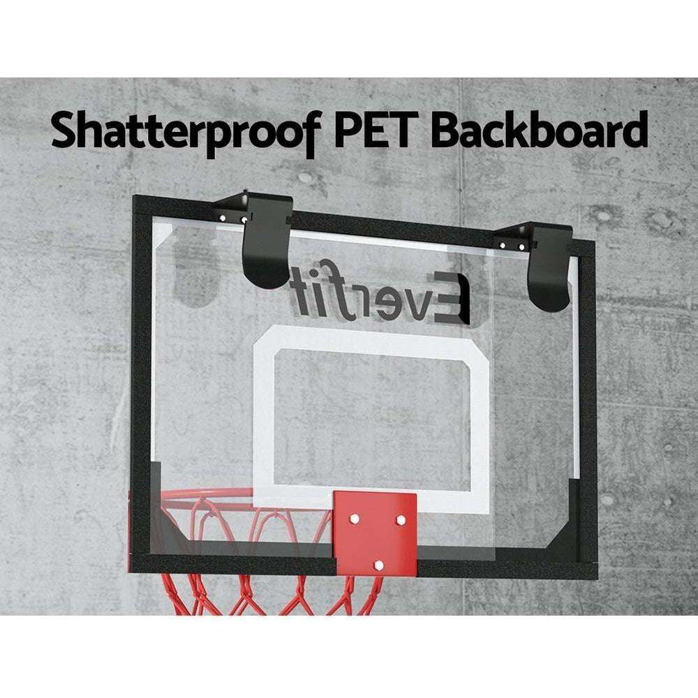 Everfit Mini Basketball Hoop Door Wall Mounted Kids Sport Backboard Indoor Black