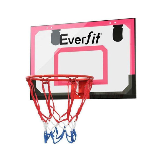 Everfit Mini Basketball Hoop Door Wall Mounted Kids Sports Backboard Indoor Red