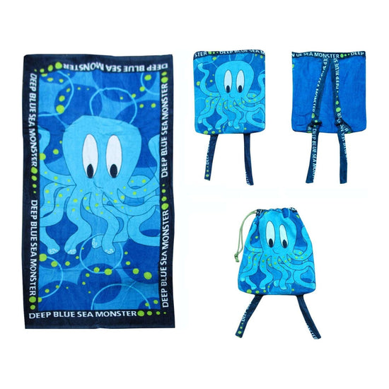 Extra Large Beach Towel N Bag Octopus