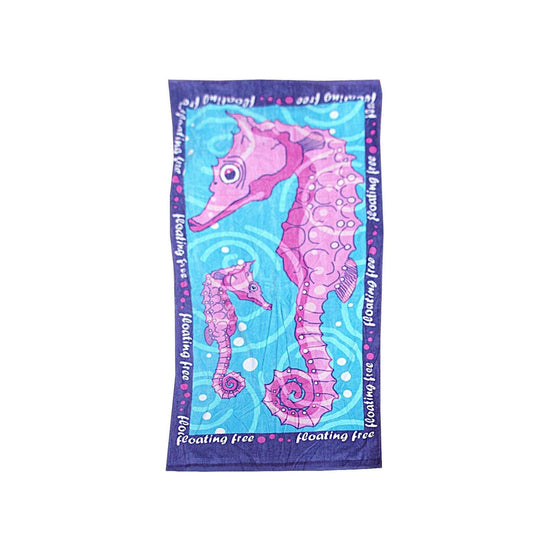 Extra Large Beach Towel N Bag Seahorse