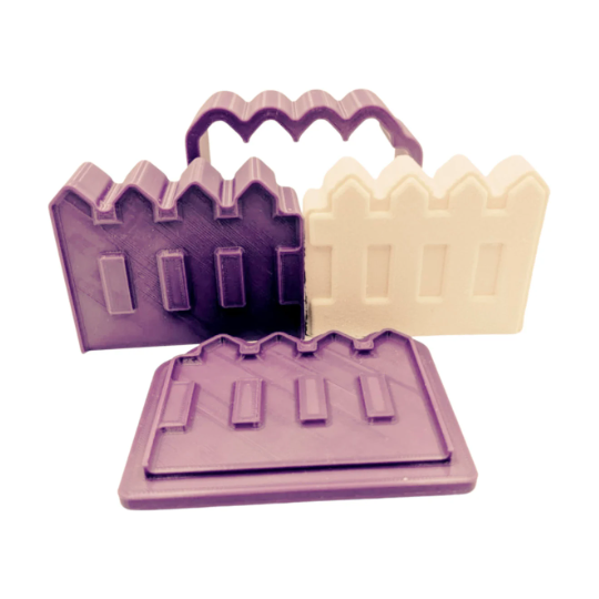 Fence Bath Bomb Mold -Three Piece Mold, 3D Molds, Bath Bomb Mold, Bath Molds PLA/PLA+ Hand press molds -Bath Bomb machine press