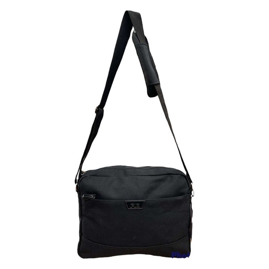 FIB Byron Canvas Laptop Messenger Bag Travel - Black