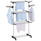 Folding 3 Tier Clothes Laundry Drying Rack with Stainless Steel Tubes for Indoor & Outdoor Home - Magdasmall