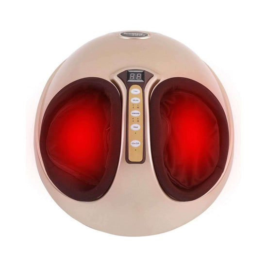 Foot Massager Machine Gold 3D Shiatsu Heat Kneading Pressing Relax Home Massage