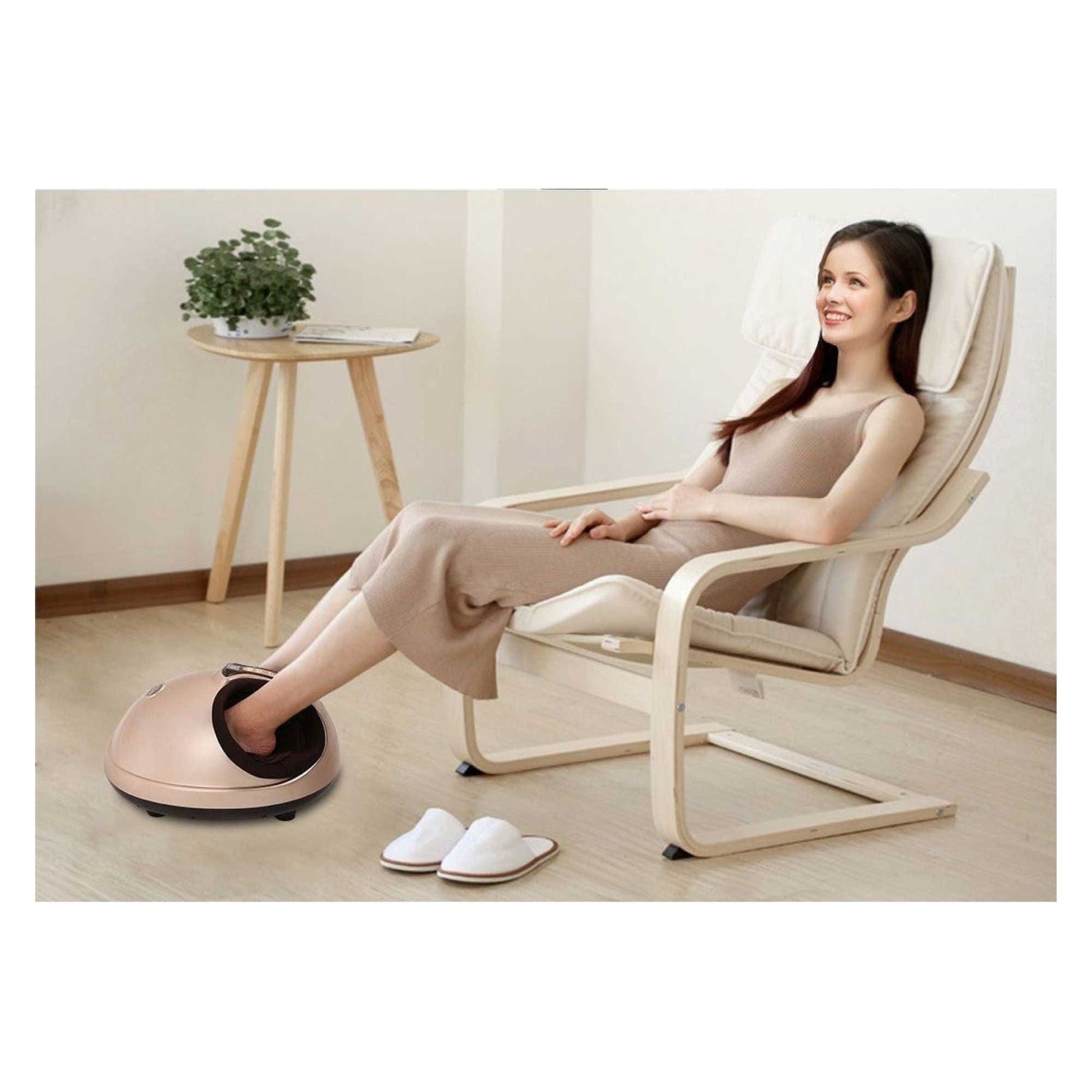 Foot Massager Machine Gold 3D Shiatsu Heat Kneading Pressing Relax Home Massage