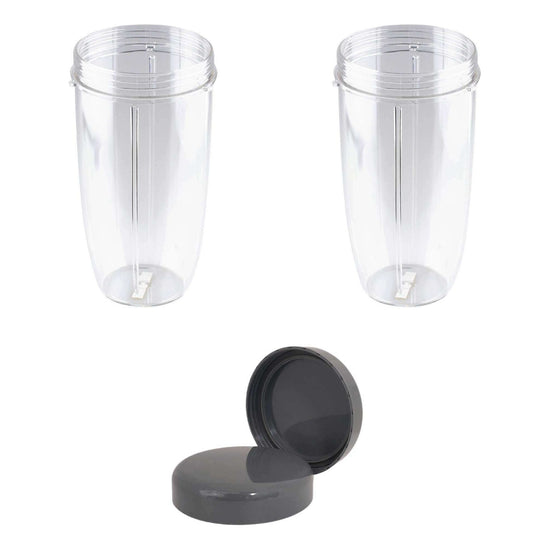 For Nutribullet 2 Tall Cups + 2 Stay Fresh Lid For All Nutri 600 and 900 Models