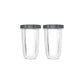 For Nutribullet 2 Tall Cups + 2 Stay Fresh Lid For All Nutri 600 and 900 Models