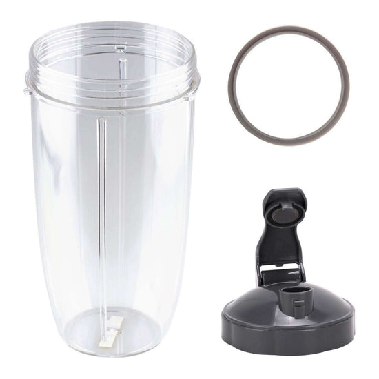 For Nutribullet Colossal Large Cup + Fliptop Lid + Grey Seal - 900 600 Models