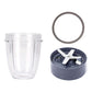 For Nutribullet Short Cup + Extractor Blade + Grey Seal - For 900 and 600 Models