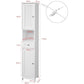 Freestanding Tall Bathroom Cabinet 170x32x30 cm