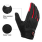 Full Finger MTB Gloves Large Size for Mountain Road Bike Breathable Red Rockbros Unisex Device Friendly Finger Material Anti Slip