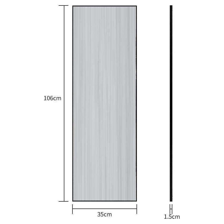 Full-Length Mirror Long Standing for Bedroom and Bathroom (106 x 35 cm, Black)