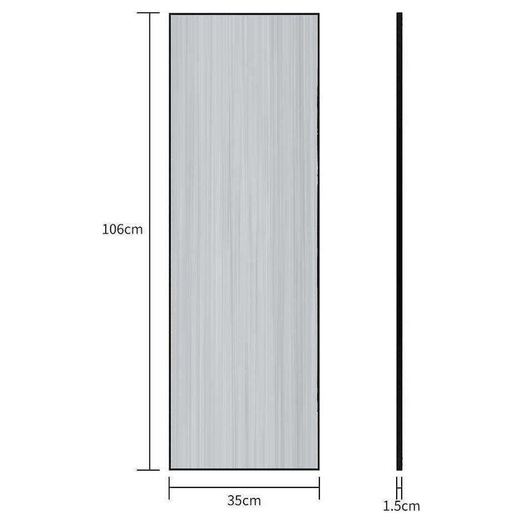 Full-Length Mirror Long Standing for Bedroom and Bathroom (106 x 35 cm, Black)