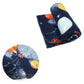 Funky Cute Polar Fleece Throw Rug Navy Planet Space - Magdasmall