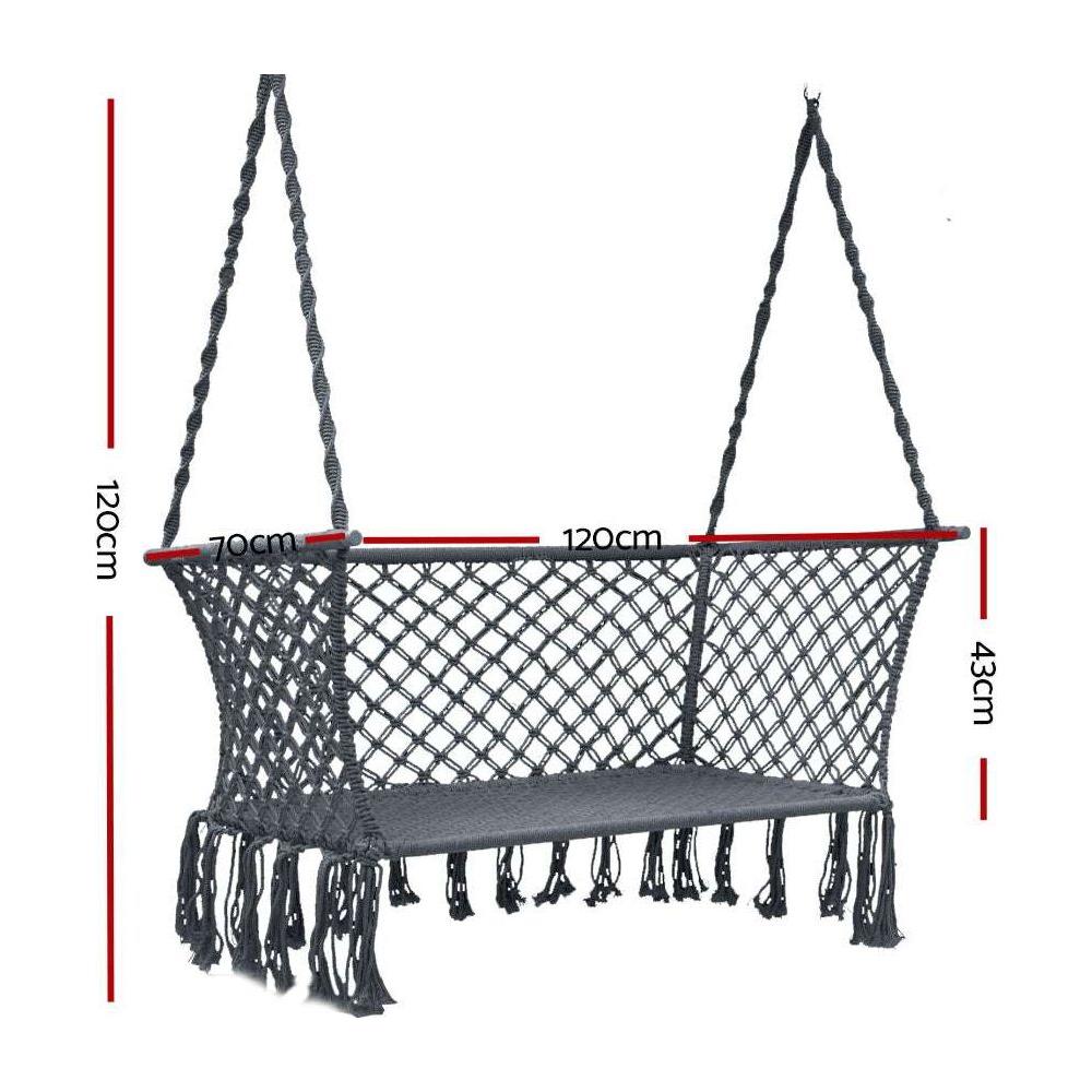 Gardeon Camping Hammock Chair Patio 2 Person Swing Hammocks Double Portable Rope