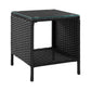 Gardeon Coffee Side Table Wicker Desk Rattan Outdoor Furniture Garden Black