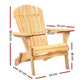 Gardeon Outdoor Chairs Furniture Beach Chair Lounge Wooden Adirondack Garden Patio