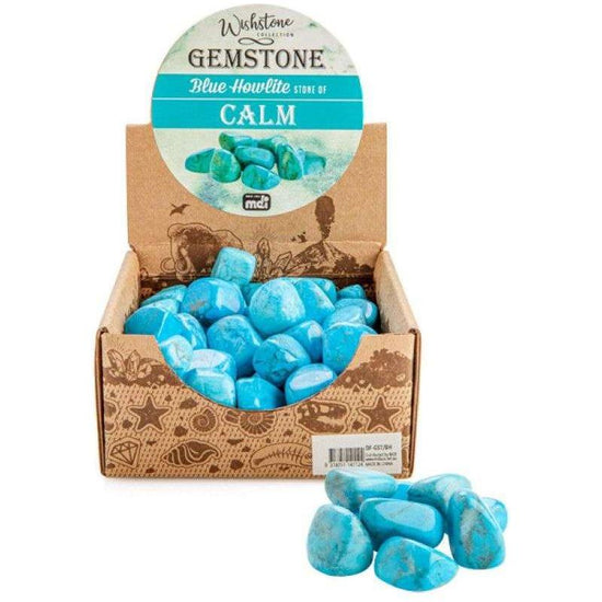 Gemstone Tumbled Blue Howlite (SENT AT RANDOM) - Magdasmall