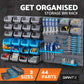 Giantz 44 Bin Wall Mounted Rack Storage Organiser - Magdasmall