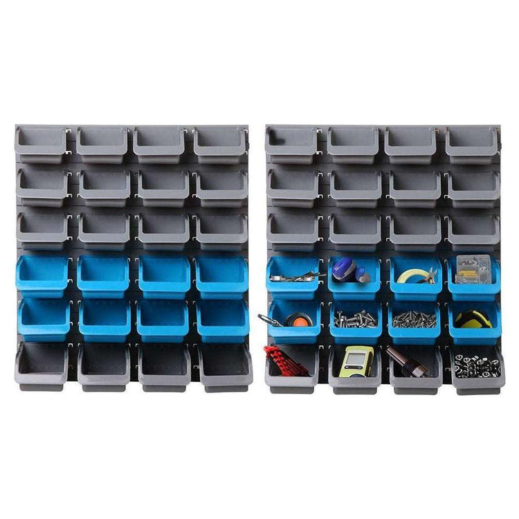 Giantz 48 Bin Wall Mounted Rack Storage Organiser - Magdasmall