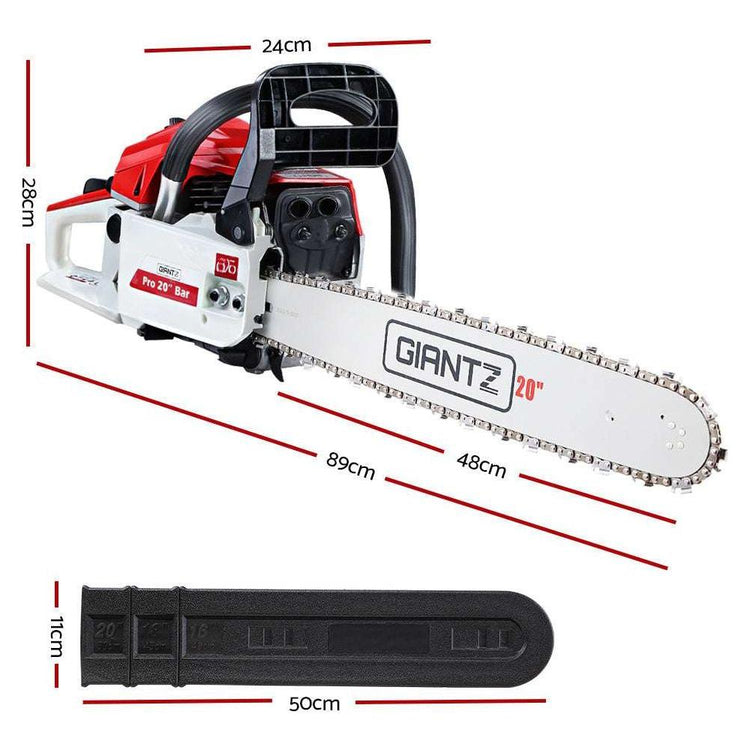 GIANTZ 52CC Petrol Commercial Chainsaw Chain Saw Bar E-Start Pruning